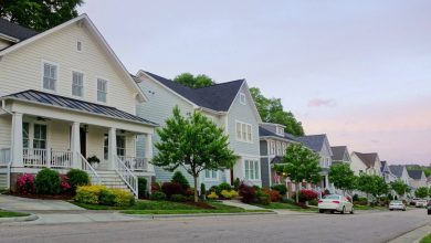 New homes on a quiet street