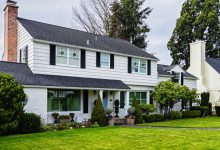 A single-family Colonial-style home